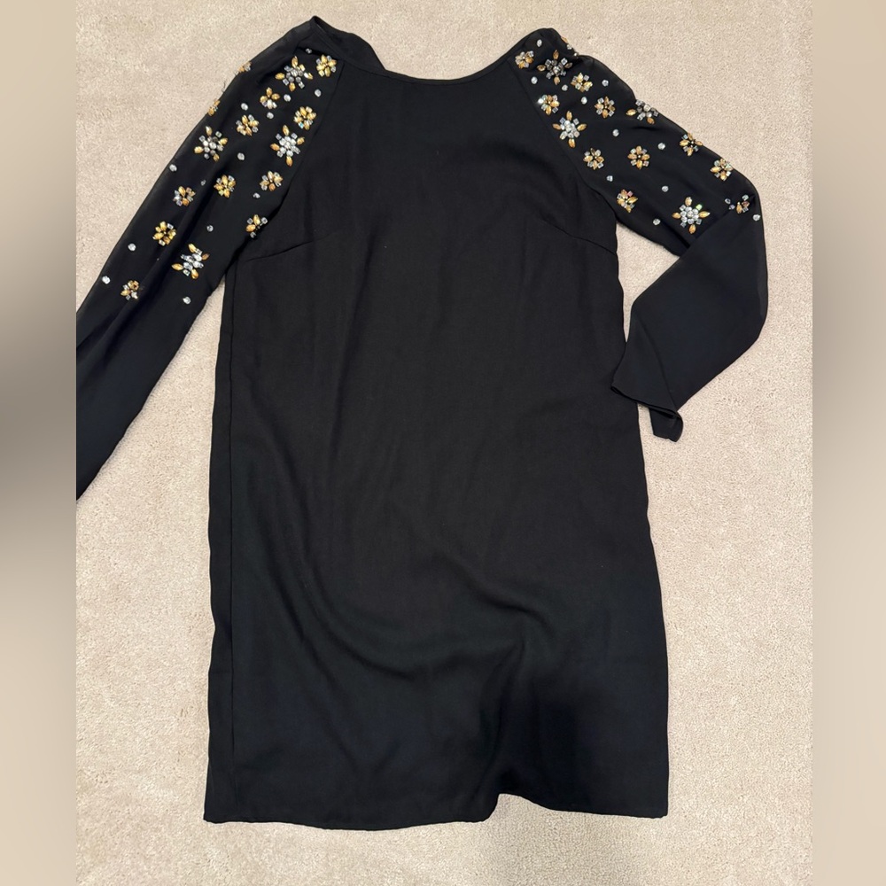 H&M Black Dress with Floral Accents